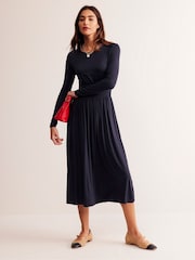 Boden Blue Thea Long Sleeve Jersey Dress - Image 4 of 4