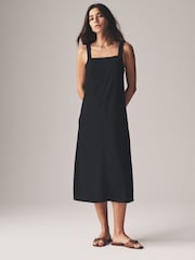 The Set Black/Ecru Stripe Dress 2 Pack with Linen - Image 5 of 13