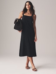 The Set Black/Ecru Stripe Dress 2 Pack with Linen - Image 6 of 13