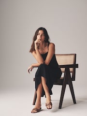 The Set Black/Ecru Stripe Dress 2 Pack with Linen - Image 7 of 13