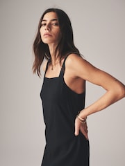 The Set Black/Ecru Stripe Dress 2 Pack with Linen - Image 8 of 13
