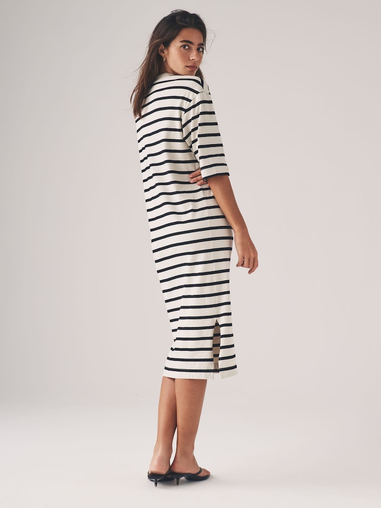 The Set Black/Black White Stripe/Red Stripe 3 Pack Heavy Weight 100% Cotton T-Shirt Midi Dresses - Image 7 of 9