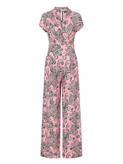 Hot Squash Pink Petite Wide Leg Jumpsuit - Image 4 of 4
