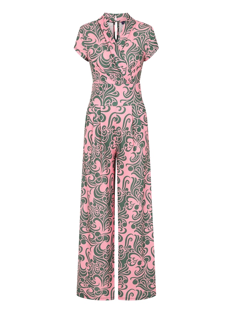 Hot Squash Pink Petite Wide Leg Jumpsuit - Image 4 of 4