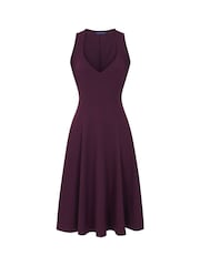 Hot Squash Purple Petite Sleeveless A-Line Dress - Image 6 of 6