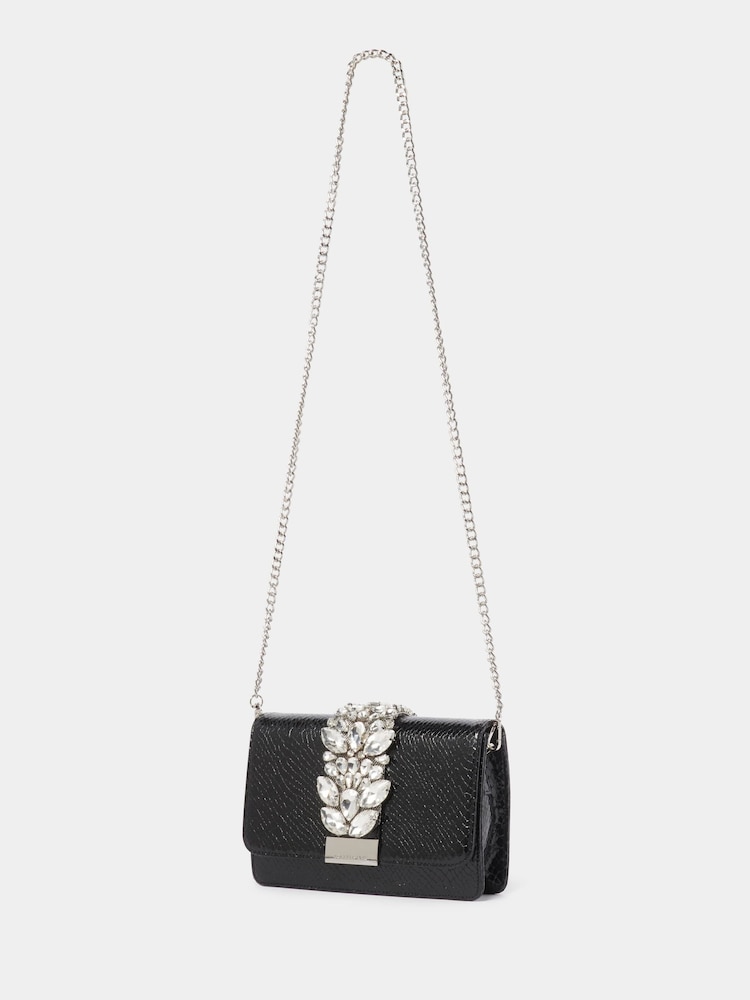 Forever New Black Signature Lucille Crystal Clutch - Image 5 of 5