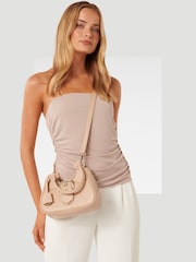 Forever New Nude Signature Madison Buckle Moon Bag - Image 1 of 5