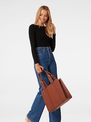 Forever New Brown Signature Alison Structured Tote Bag - Image 1 of 5