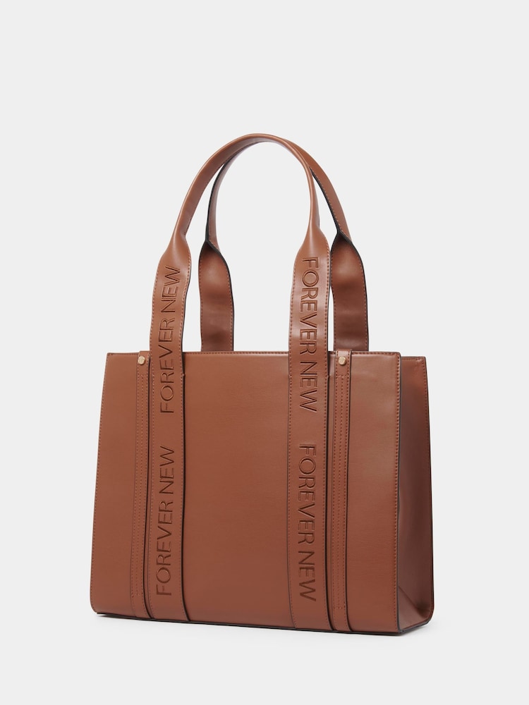 Forever New Brown Signature Alison Structured Tote Bag - Image 5 of 5