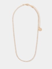 Forever New Gold Tone Signature Laurie Layered Tassel Stone Necklace - Image 4 of 5
