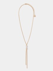 Forever New Gold Tone Signature Laurie Layered Tassel Stone Necklace - Image 5 of 5