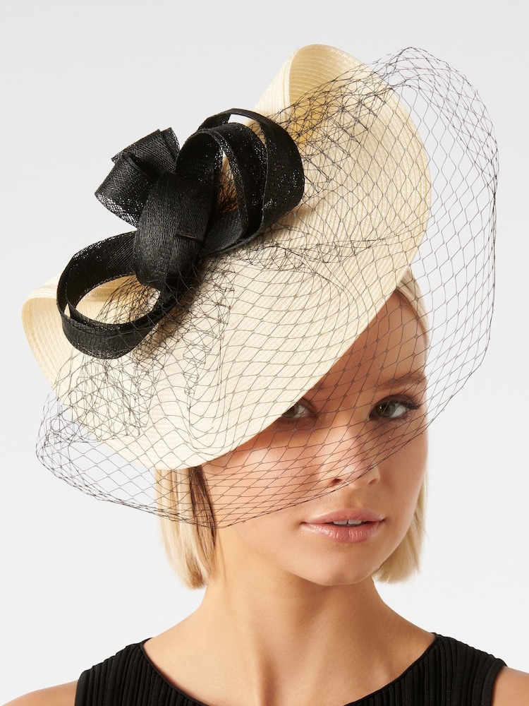 Forever New Cream Celia Woven Fascinator - Image 1 of 3