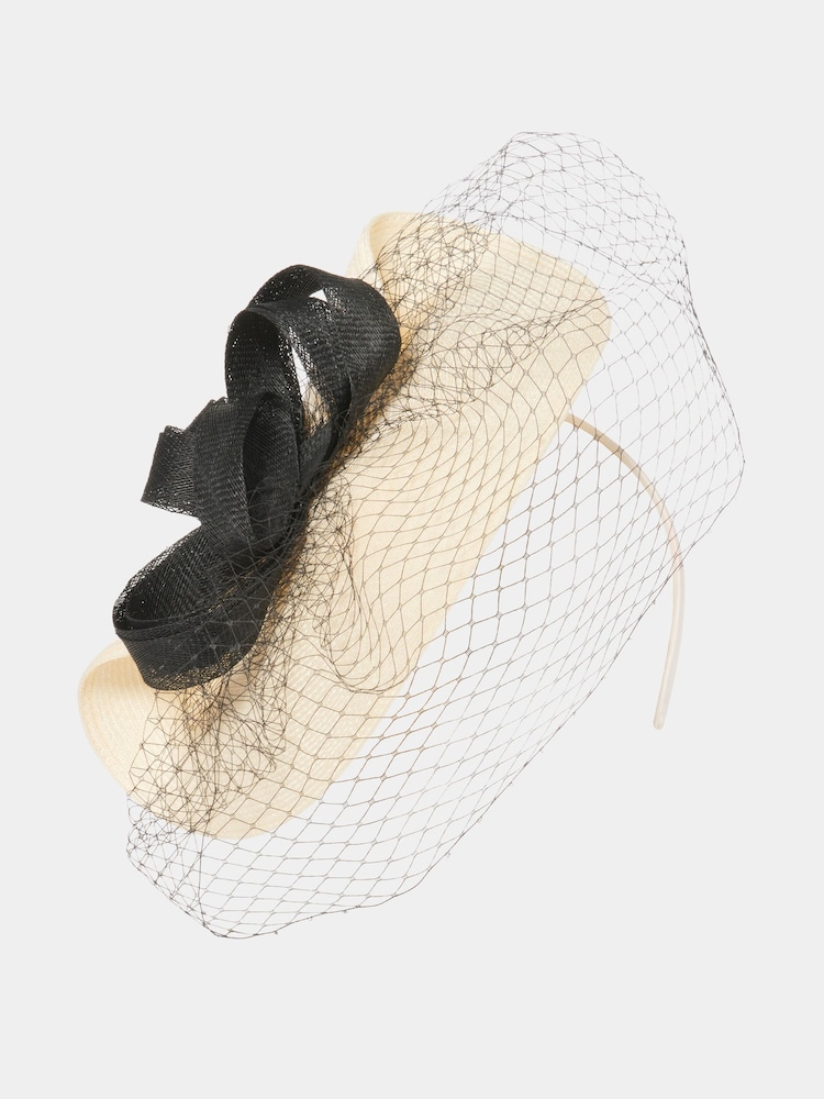 Forever New Cream Celia Woven Fascinator - Image 2 of 3
