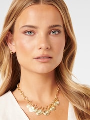 Forever New Gold Tone Signature Delia Disc Charms Necklace - Image 1 of 2