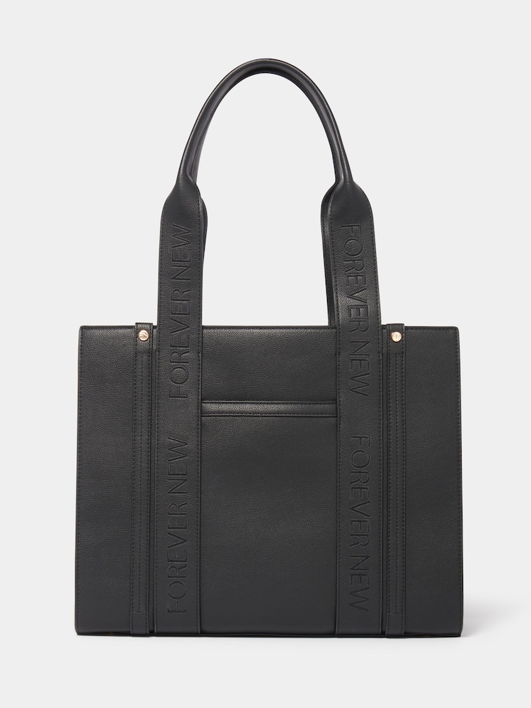 Forever New Black Signature Alison Structured Tote Bag - Image 1 of 4