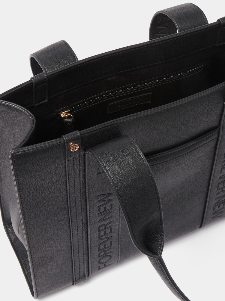 Forever New Black Signature Alison Structured Tote Bag - Image 4 of 4