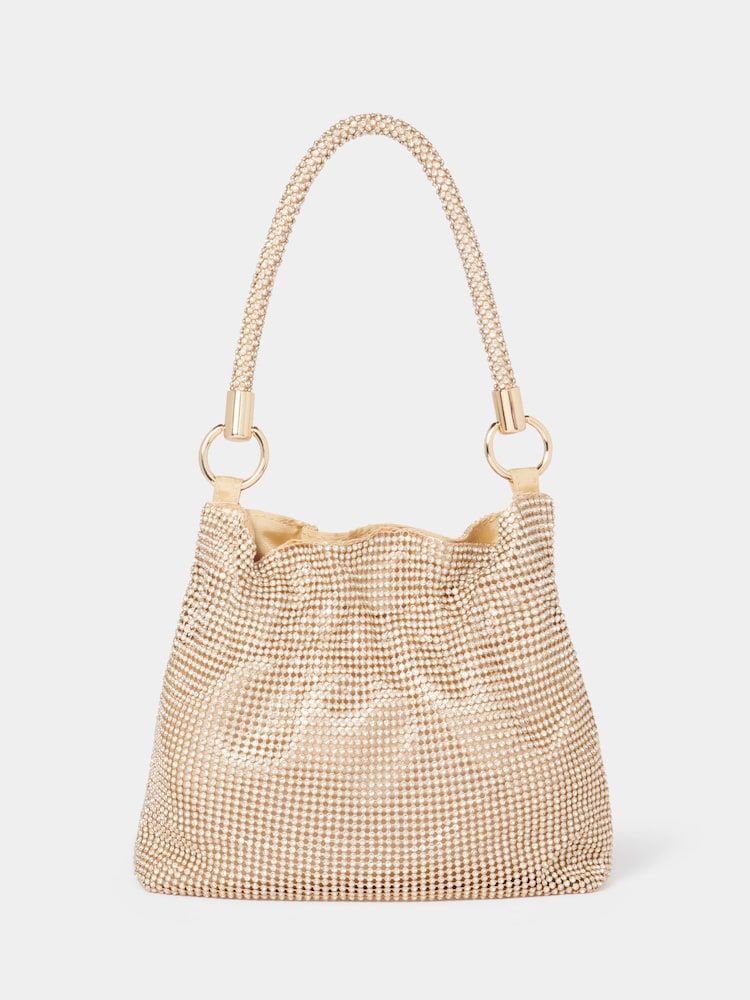 Forever New Gold Jess Sparkle Bag - Image 1 of 4