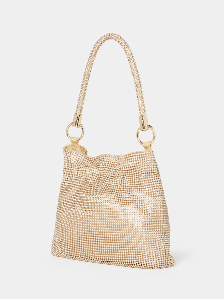 Forever New Gold Jess Sparkle Bag - Image 2 of 4