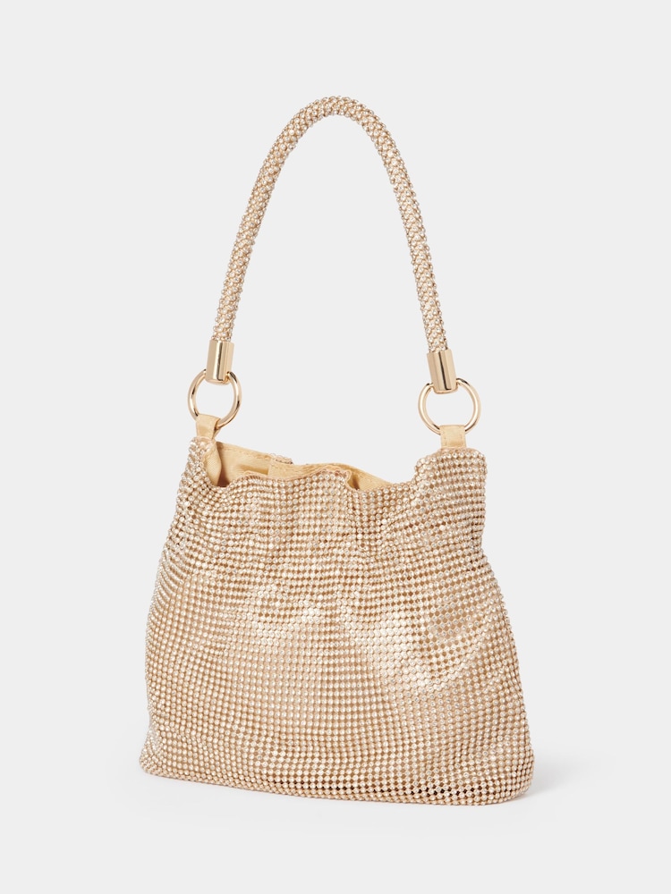 Forever New Gold Jess Sparkle Bag - Image 4 of 4