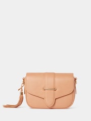 Forever New Brown Signature Thea Tassel Saddle Bag - Image 1 of 4