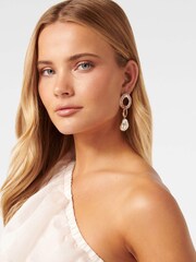 Forever New Gold Tone Signature Calm Crystal & Pearl Drop Earrings - Image 1 of 2
