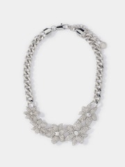 Forever New Silver Tone Signature Flo Flower Crystal Necklace - Image 2 of 2