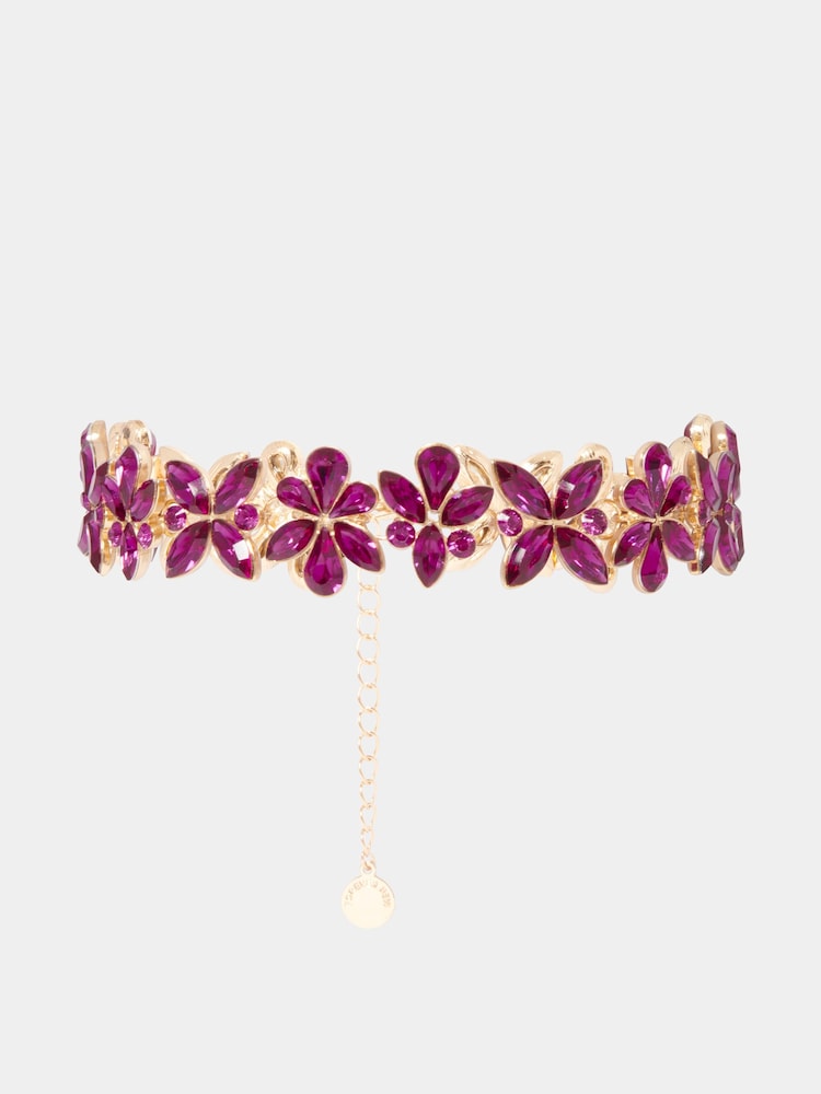 Forever New Pink Signature Petal Stone Necklace - Image 2 of 2