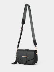 Forever New Black Signature Thea Tassel Saddle Bag - Image 4 of 4