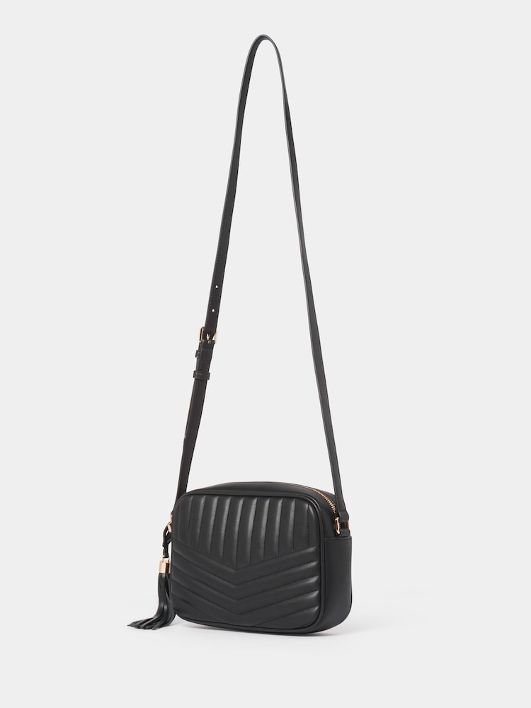 Forever New Black Signature Quinn Quilted Camera Bag - Image 4 of 4