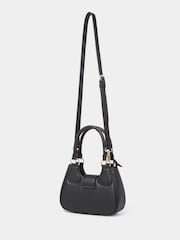 Forever New Black Signature Madison Buckle Moon Bag - Image 2 of 4