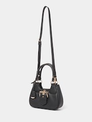 Forever New Black Signature Madison Buckle Moon Bag - Image 4 of 4