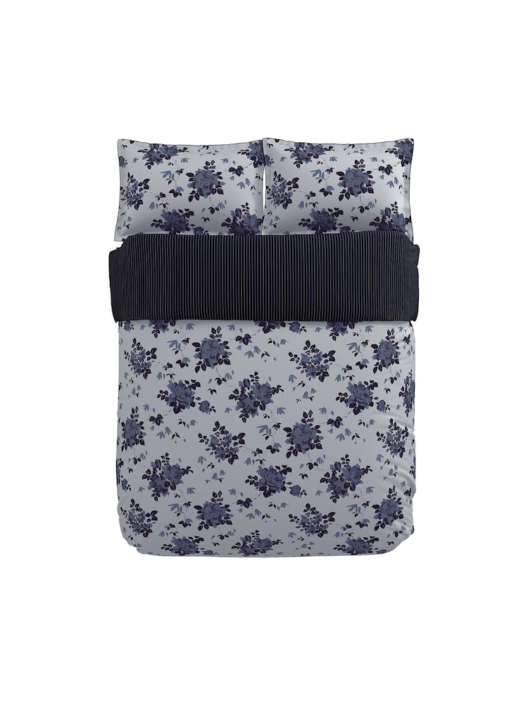 Bedeck of Belfast Midnight Blue Freya Duvet Cover and Pillowcase Set - Image 3 of 5