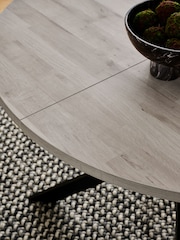 Bronx Oak Effect Grey Bronx 4 to 6 Seater Extending Round Dining Table - Image 4 of 9