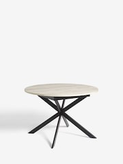 Bronx Oak Effect Grey Bronx 4 to 6 Seater Extending Round Dining Table - Image 6 of 9