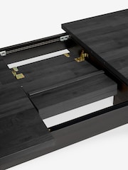 Black Bronx Oak Effect Rectangle 6 to 8 Seater Extending Dining Table - Image 11 of 12