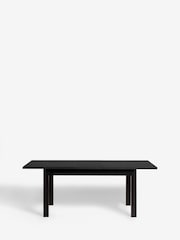 Black Bronx Oak Effect Rectangle 6 to 8 Seater Extending Dining Table - Image 6 of 9