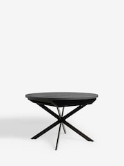 Black Bronx 4 to 6 Seater Extending Round Dining Table - Image 8 of 9