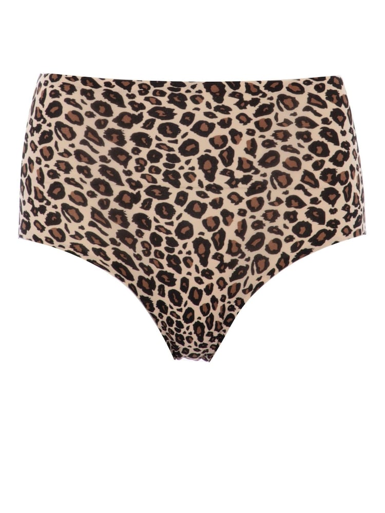 Leopardenmuster - Chantelle Weicher nahtloser Stretch-Slip in einer Größe mit hoher Taille - Bild 4 von 4 Leopardenmuster - Chantelle Weicher nahtloser Stretch-Slip in einer Größe mit hoher Taille - Bild 4 von 4