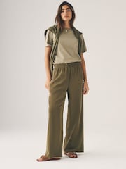 The Set Khaki/Navy 2 Pack Pull On Trousers with Side Stripe - Image 10 of 17