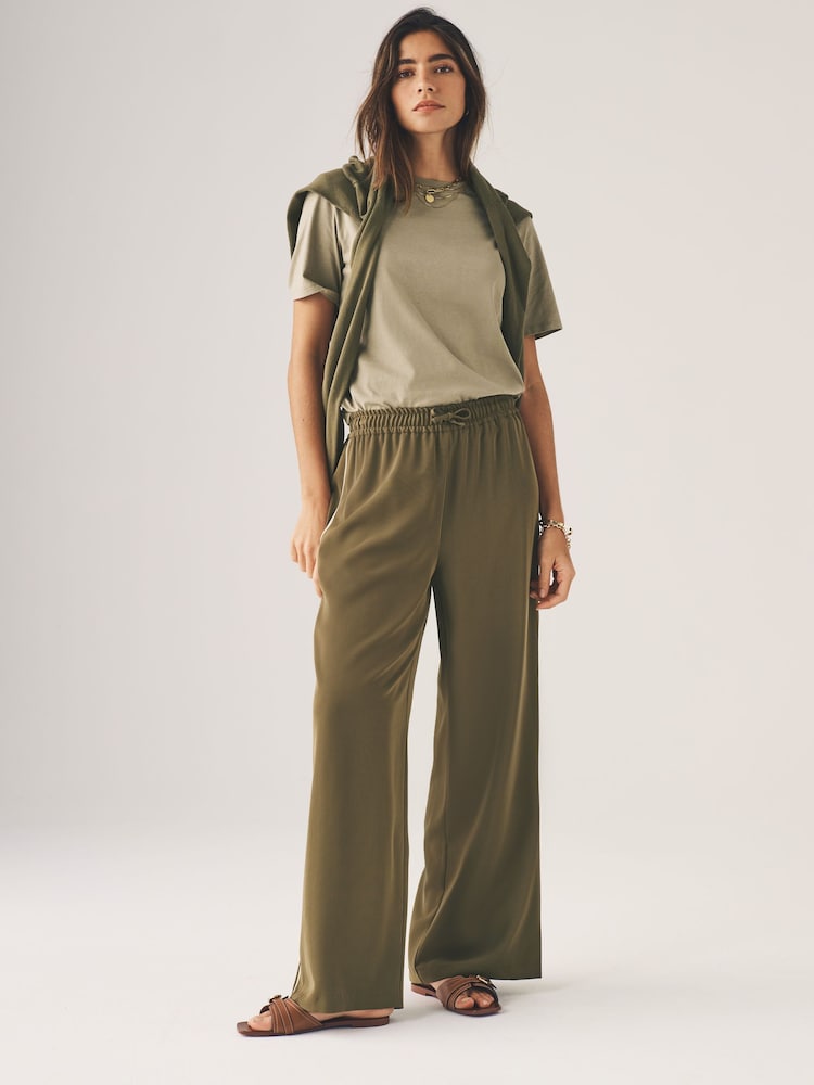 The Set Khaki/Navy 2 Pack Pull On Trousers with Side Stripe - Image 10 of 17