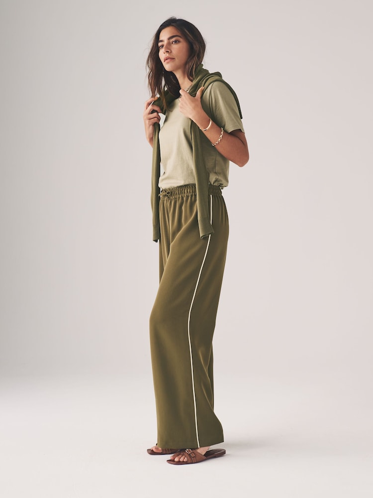 The Set Khaki/Navy 2 Pack Pull On Trousers with Side Stripe - Image 11 of 17