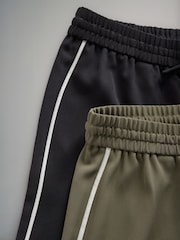 The Set Khaki/Navy 2 Pack Pull On Trousers with Side Stripe - Image 17 of 17