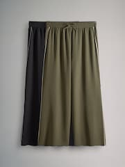 The Set Khaki/Navy 2 Pack Pull On Trousers with Side Stripe - Image 2 of 17