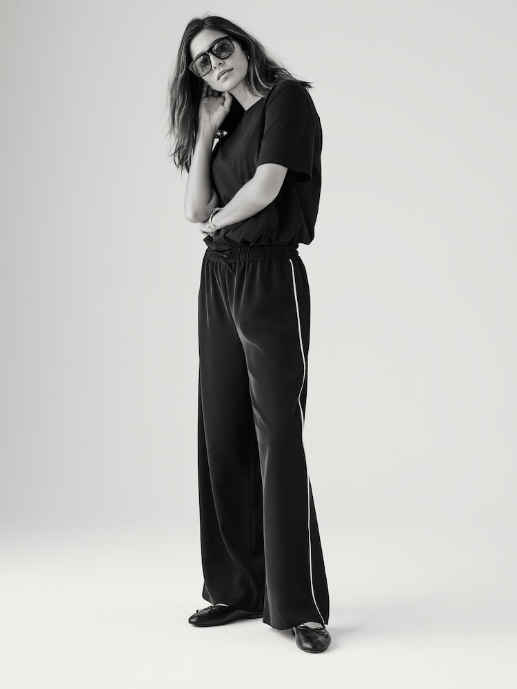 The Set Khaki/Navy 2 Pack Pull On Trousers with Side Stripe - Image 3 of 17