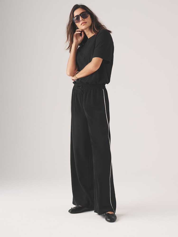The Set Khaki/Navy 2 Pack Pull On Trousers with Side Stripe - Image 5 of 17