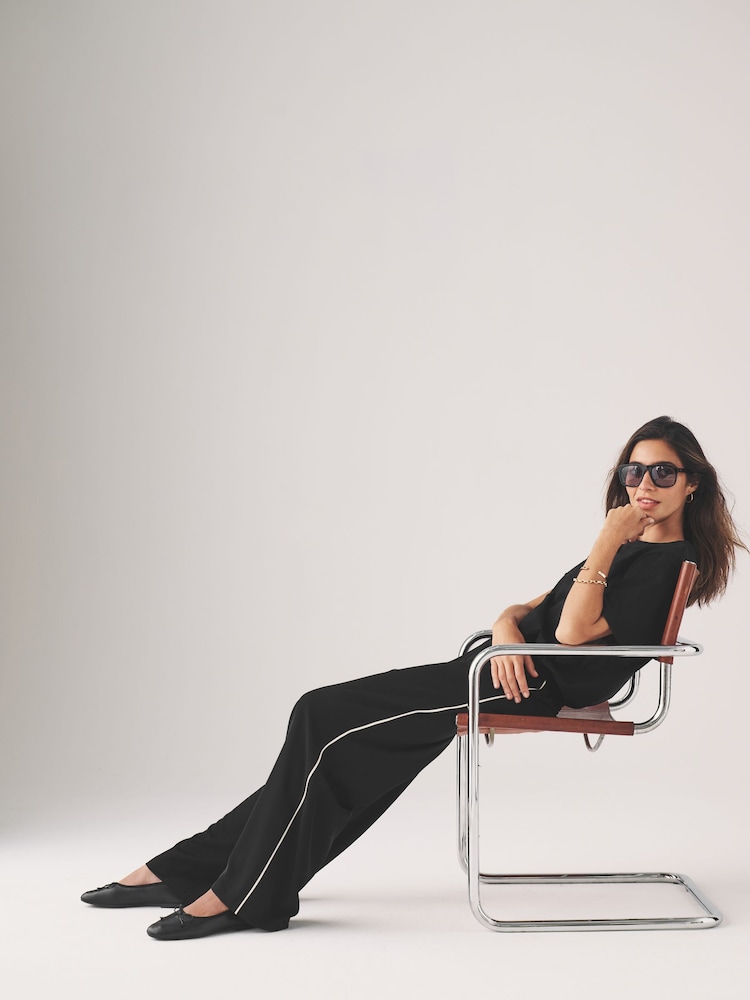 The Set Khaki/Navy 2 Pack Pull On Trousers with Side Stripe - Image 7 of 17
