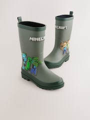 Khaki Green Minecraft Rubber Wellies - Image 1 of 5