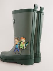 Khaki Green Minecraft Rubber Wellies - Image 3 of 5