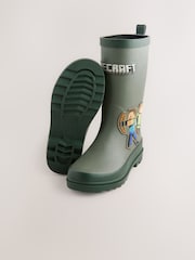 Khaki Green Minecraft Rubber Wellies - Image 4 of 5
