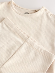 Stone 2 Piece Stripe Short Sleeve T-Shirt And Leggings Set - Image 3 of 4
